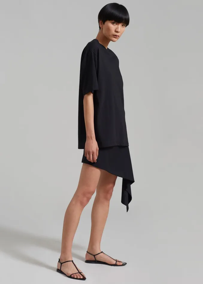 MenWomen Faro Boxy Tee 8211 Black The Frankie Shop Tops