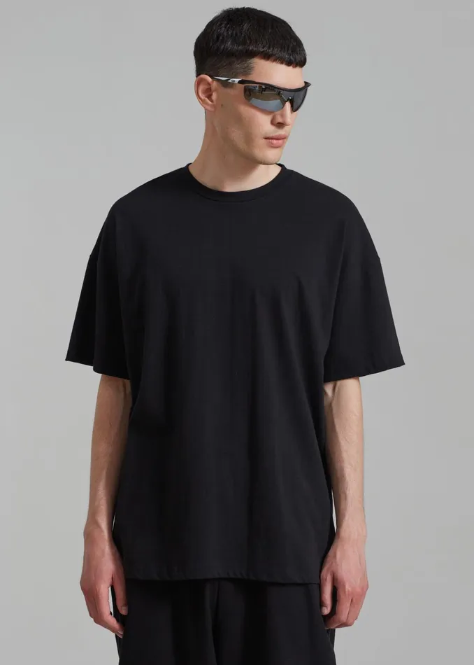 MenWomen Faro Boxy Tee 8211 Black The Frankie Shop Tops