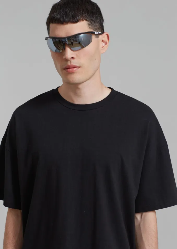 MenWomen Faro Boxy Tee 8211 Black The Frankie Shop Tops
