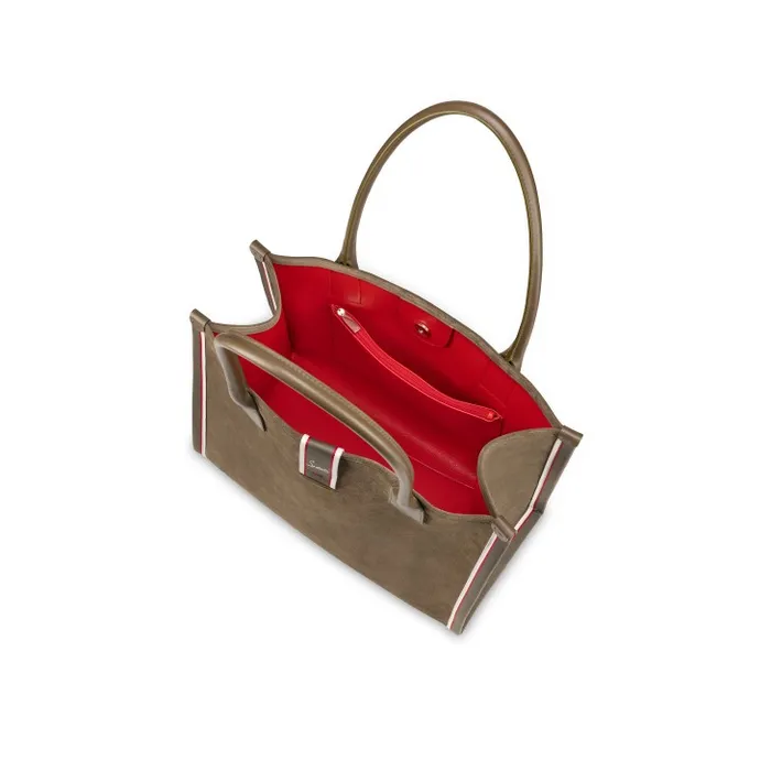 MenWomen Nastroloubi Tote Bag 8211 Reversed Calf Leather 8211 Silex Christian Louboutin Totes