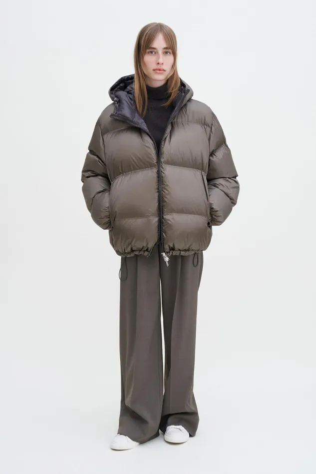 MenWomen Puffer Down Jacket Dark Sage Filippa K Outerwear