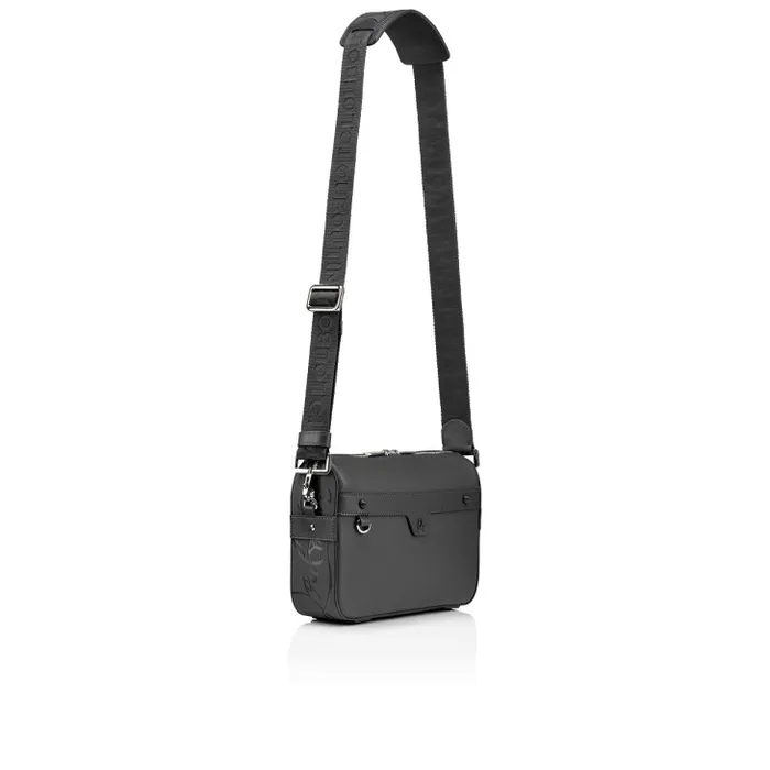MenWomen Ruisbuddy Messenger Bag 8211 Grained Calf Leather And Rubber 8211 Smoky Christian Louboutin Crossbody Bags
