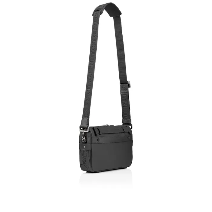 MenWomen Ruisbuddy Messenger Bag 8211 Grained Calf Leather And Rubber 8211 Smoky Christian Louboutin Crossbody Bags
