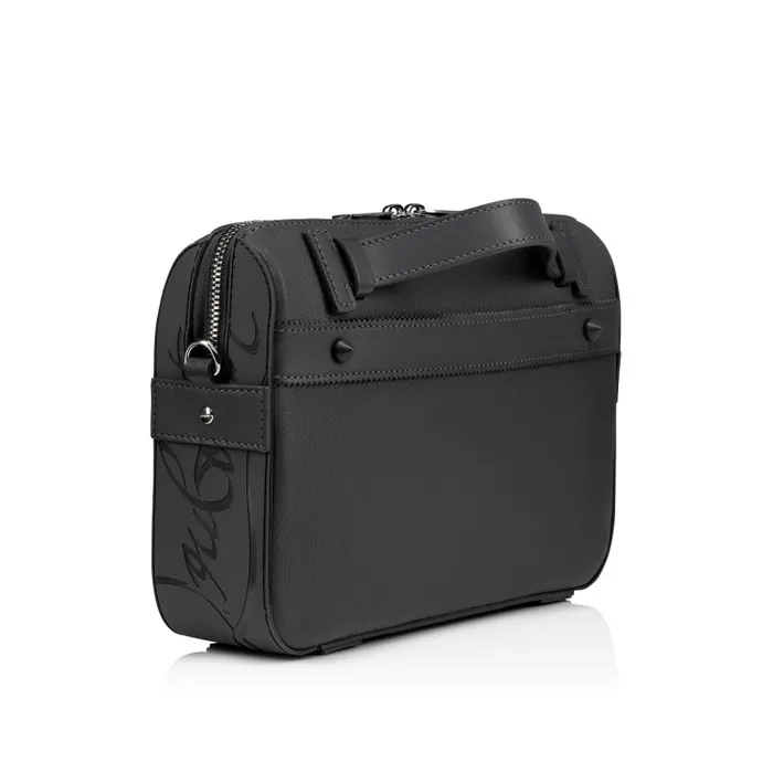 MenWomen Ruisbuddy Messenger Bag 8211 Grained Calf Leather And Rubber 8211 Smoky Christian Louboutin Crossbody Bags