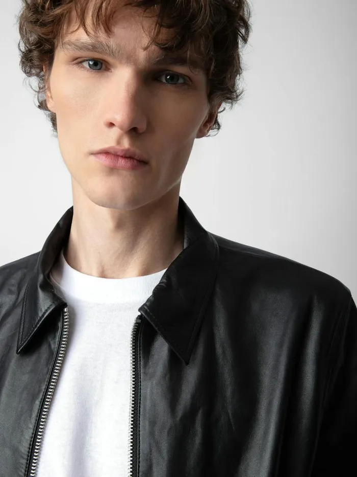 Men Zadig and Voltaire Jackets and Coats Mate Leather Jacket Black Men Zadig and Voltaire Jackets and Coats Mate Leather Jacket Black