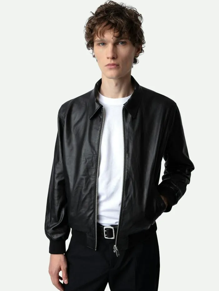 Men Zadig and Voltaire Jackets and Coats Mate Leather Jacket Black Men Zadig and Voltaire Jackets and Coats Mate Leather Jacket Black