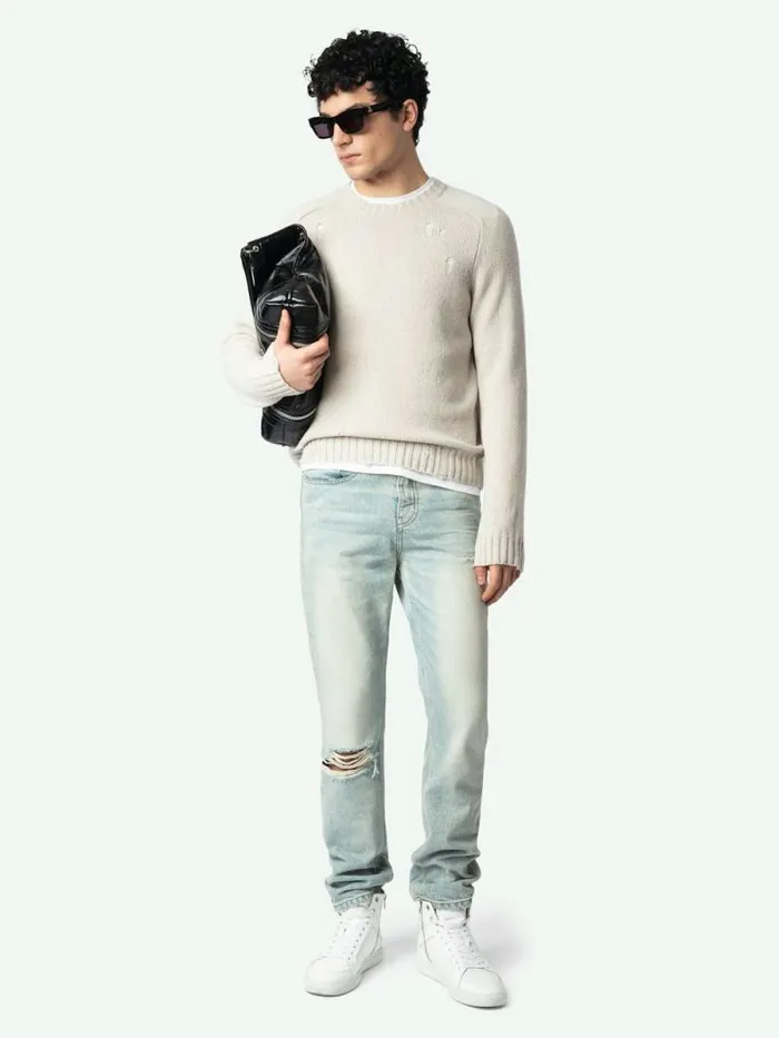 Men Zadig and Voltaire Sweaters and Cardigans Jordan Wool Sweater Greige