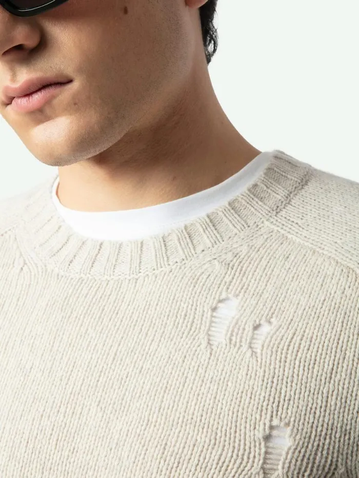 Men Zadig and Voltaire Sweaters and Cardigans Jordan Wool Sweater Greige