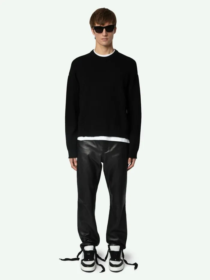 Men Zadig and Voltaire Sweaters and Cardigans Marko Wool Sweater Black