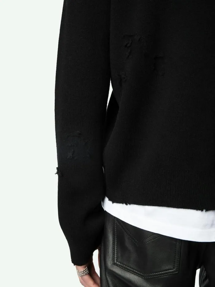 Men Zadig and Voltaire Sweaters and Cardigans Marko Wool Sweater Black Men Zadig and Voltaire Sweaters and Cardigans Marko Wool Sweater Black