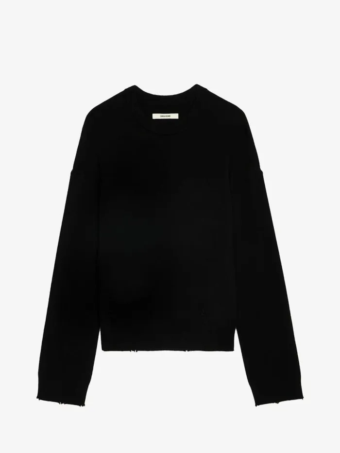 Men Zadig and Voltaire Sweaters and Cardigans Marko Wool Sweater Black Men Zadig and Voltaire Sweaters and Cardigans Marko Wool Sweater Black