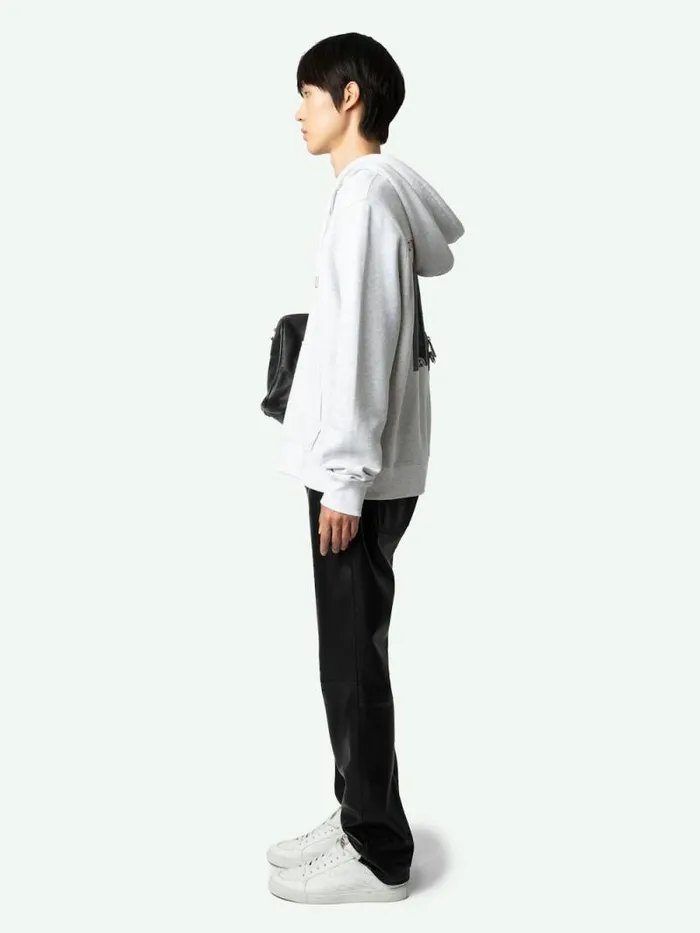 Men Zadig and Voltaire Sweatshirts and Hoodies Soda Photoprint Sweatshirt Gris Chine Clair Men Zadig and Voltaire Sweatshirts and Hoodies Soda Photoprint Sweatshirt Gris Chine Clair