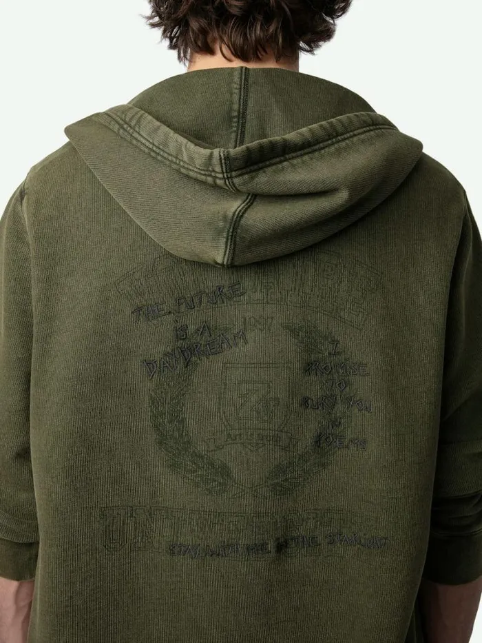 Men Zadig and Voltaire Sweatshirts and Hoodies Sonny Insignia Sweatshirt Helmet