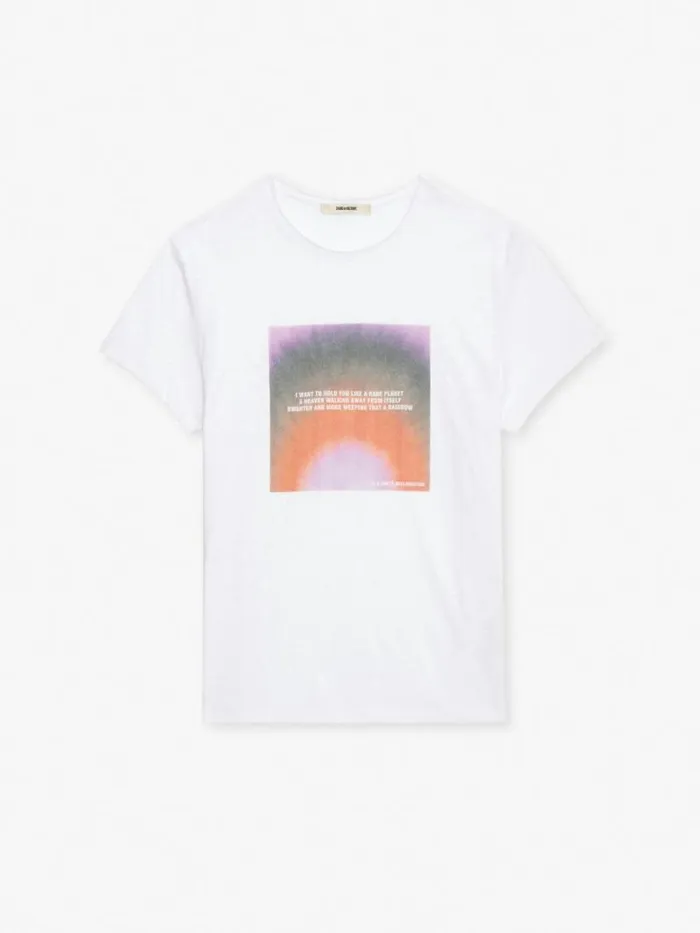 Men Zadig and Voltaire TShirts Toby Photoprint Tshirt White Men Zadig and Voltaire TShirts Toby Photoprint Tshirt White