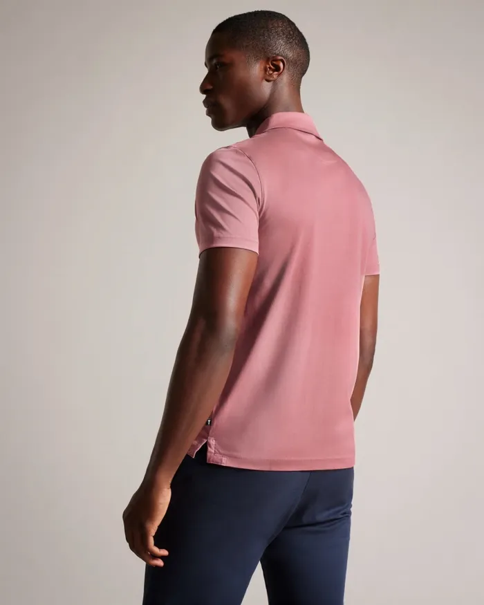 Men ZEITER 8211 Short Sleeve Slim Fit Polo Shirt Medium Pink Ted Baker Tops