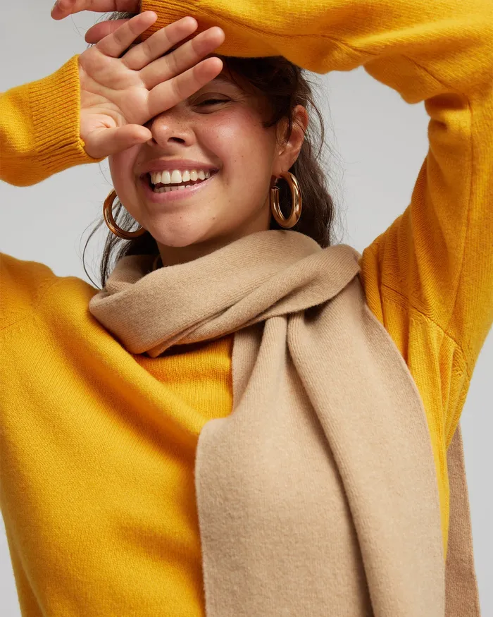 Merino Wool Scarf 8211 Coffee Brown Women Scarves Colorfulstandard