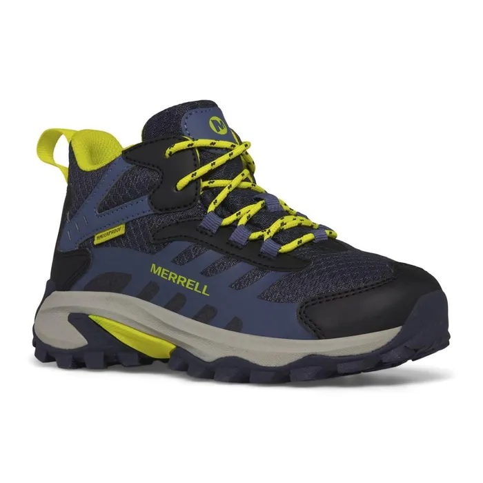 Merrell Big Moab Speed 2 Mid Waterproof Navyhi Viz Kids Boots