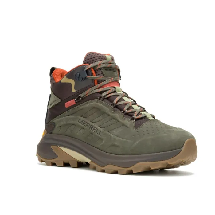 Merrell Moab Speed 2 Leather Mid Waterproof Olive Men Boots