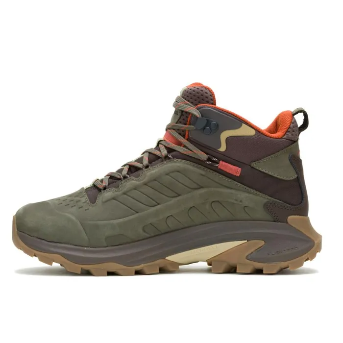 Merrell Moab Speed 2 Leather Mid Waterproof Olive Men Boots