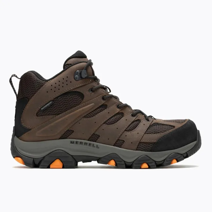 Merrell Moab Vertex 2 Mid Waterproof Carbon Fiber Work Boot Wide Width Earth Men Boots