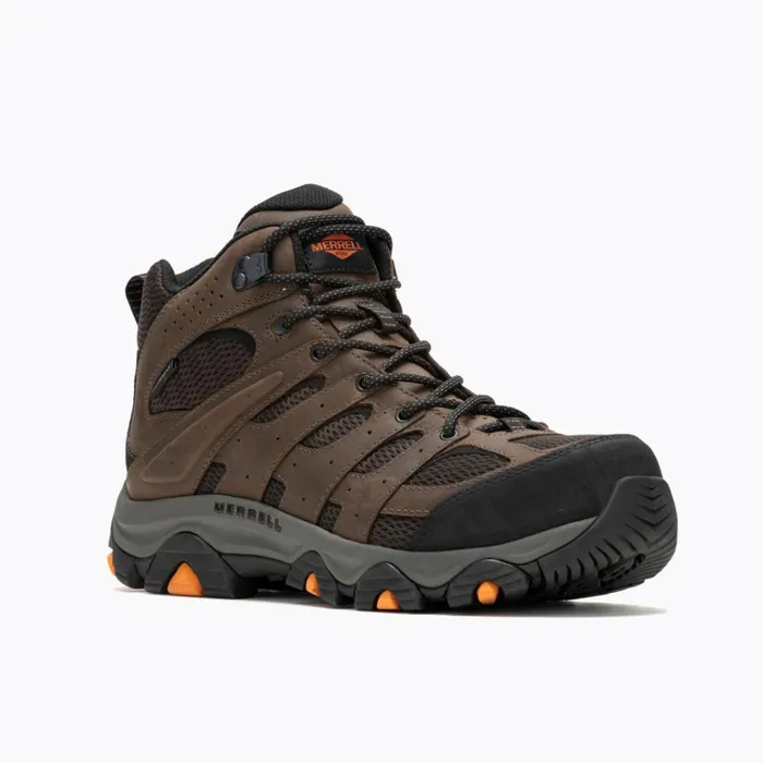 Merrell Moab Vertex 2 Mid Waterproof Carbon Fiber Work Boot Wide Width Earth Men Boots