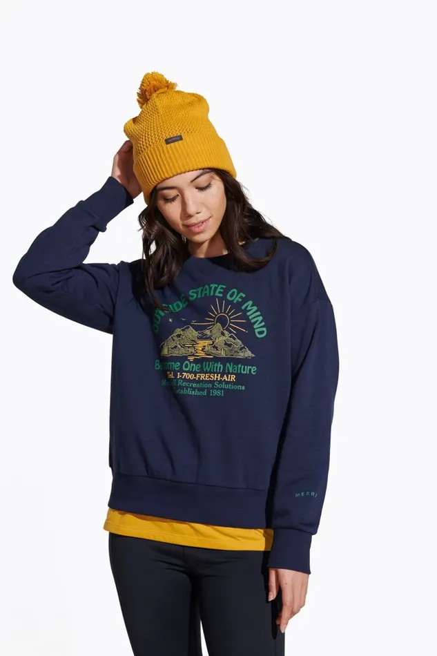 Merrell Outside State Of Mind Crew Navy Women Tops