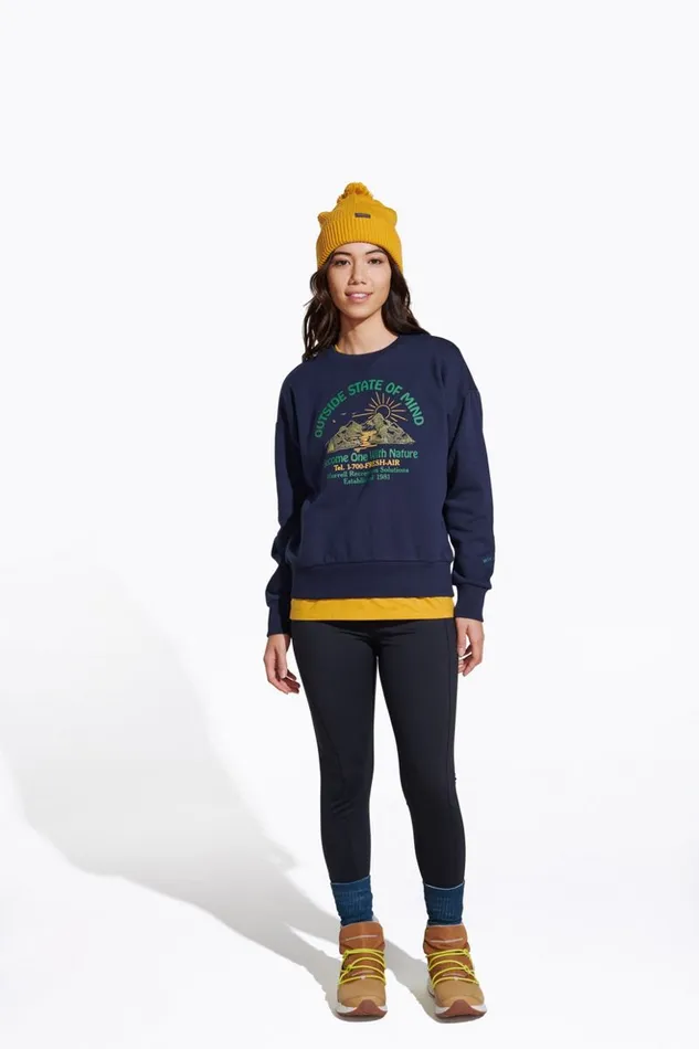Merrell Outside State Of Mind Crew Navy Women Tops
