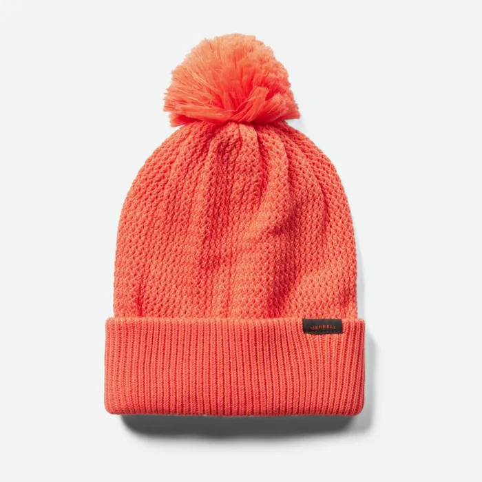 Merrell Waffle Bobble Beanie Peach Echo MenWomen Hats
