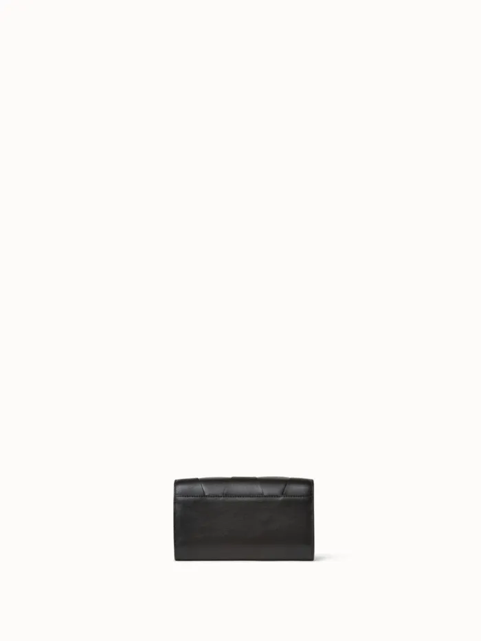 Mini Clutch In Braided Trapezoids Black Women Akris Mini Bags