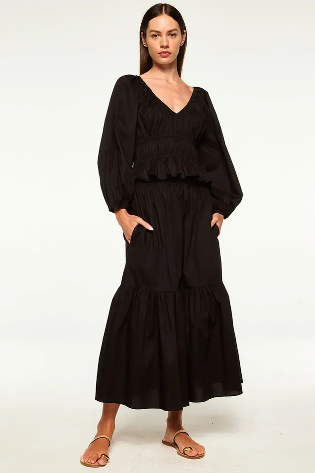 Misa Los Angeles Elna Skirt Black Women Skirts and Shorts