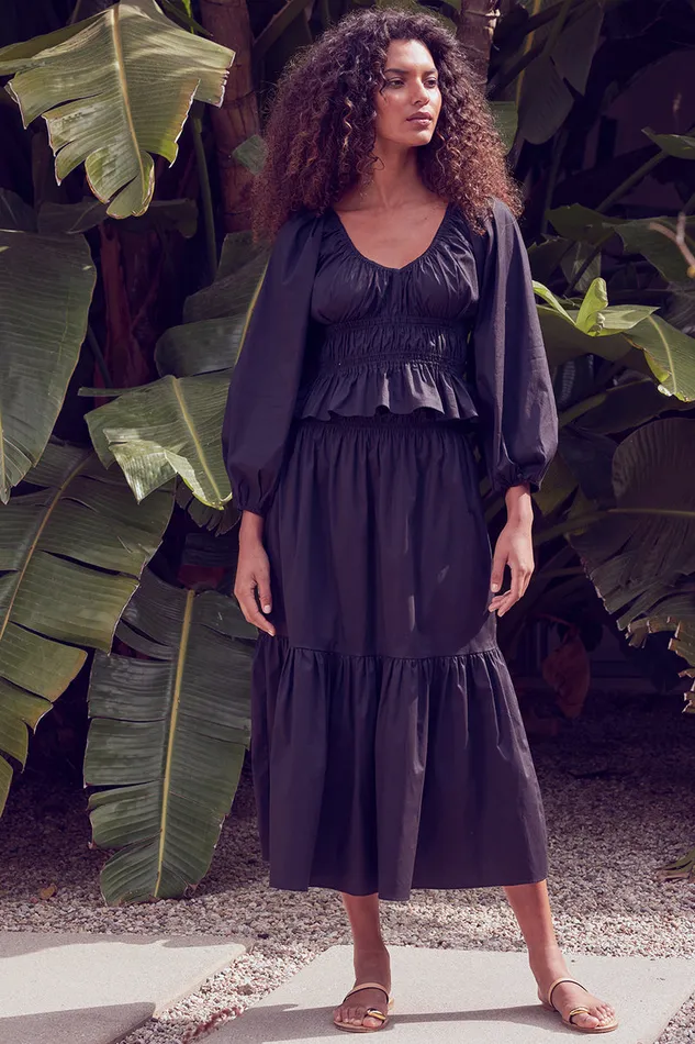 Misa Los Angeles Elna Skirt Black Women Skirts and Shorts