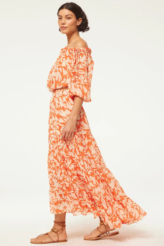 Misa Los Angeles Eva Top Patmos Tangerine Women Tops