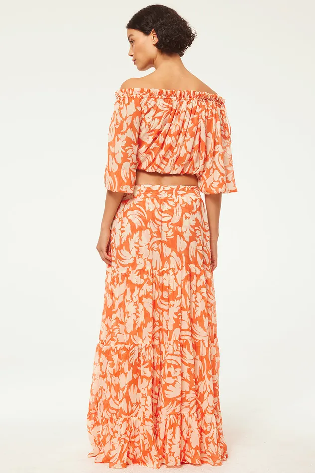 Misa Los Angeles Eva Top Patmos Tangerine Women Tops