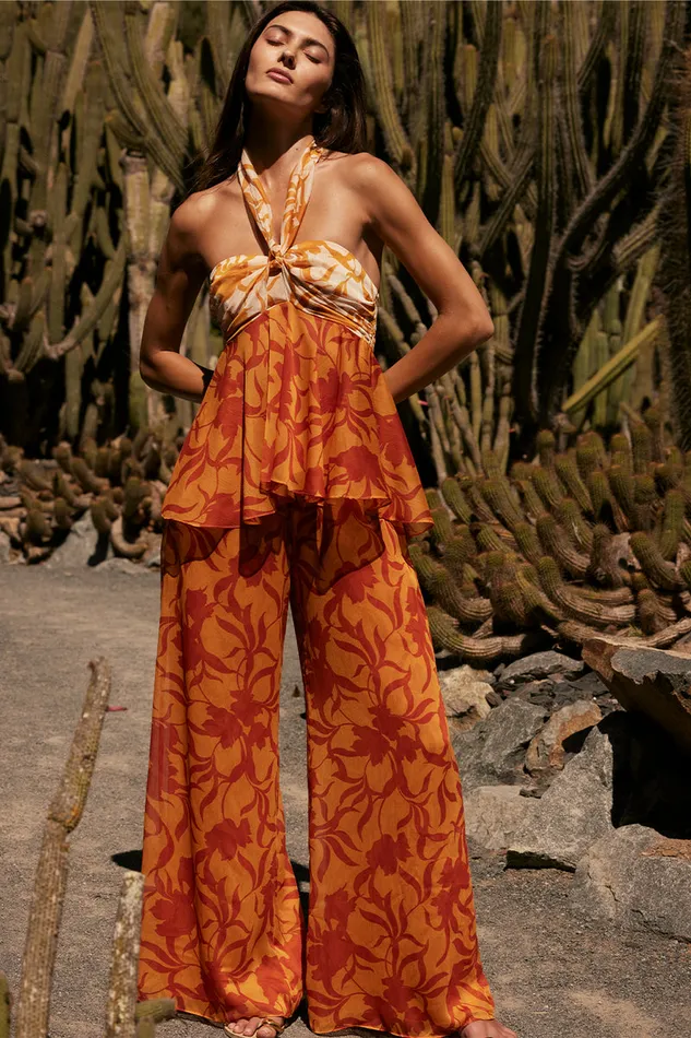 Misa Los Angeles Freda Pant Atlas Floral Persimmon Women Pants