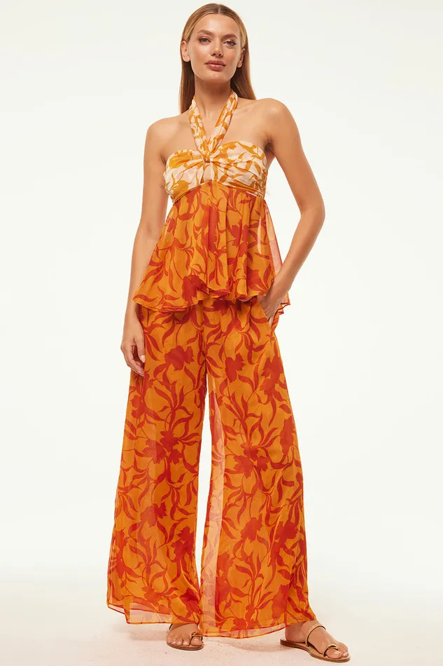 Misa Los Angeles Freda Pant Atlas Floral Persimmon Women Pants