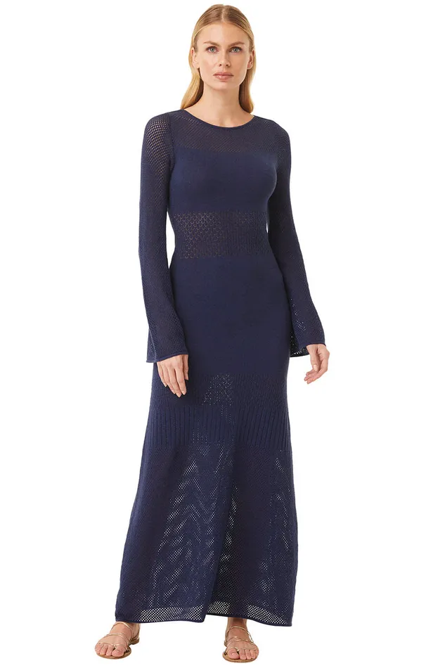 Misa Los Angeles Irene Dress Midnight Blue Women Knits