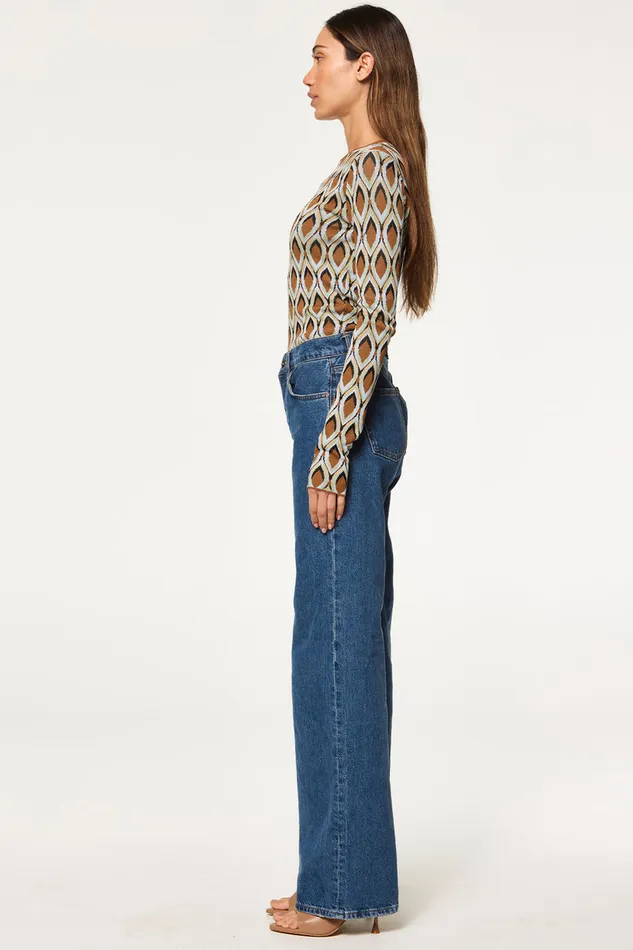Misa Los Angeles Joyce Top Brown Women Tops