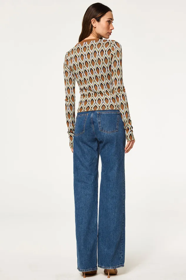 Misa Los Angeles Joyce Top Brown Women Tops