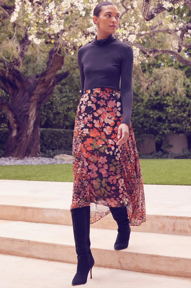 Misa Los Angeles Maral Skirt Autumn Flora Mix Women Skirts and Shorts