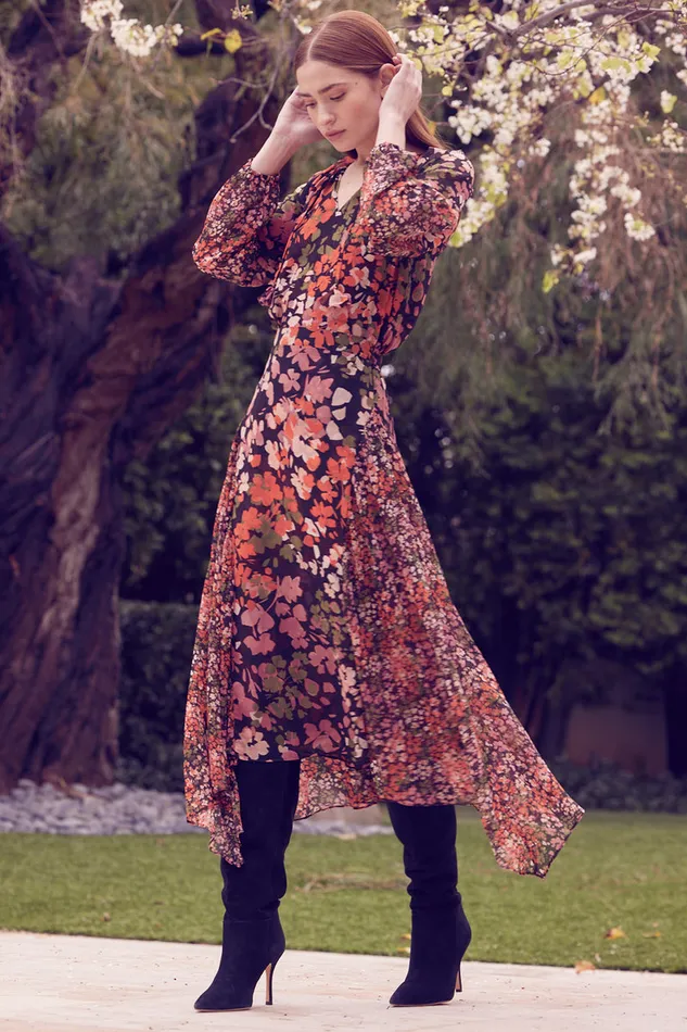 Misa Los Angeles Maral Skirt Autumn Flora Mix Women Skirts and Shorts