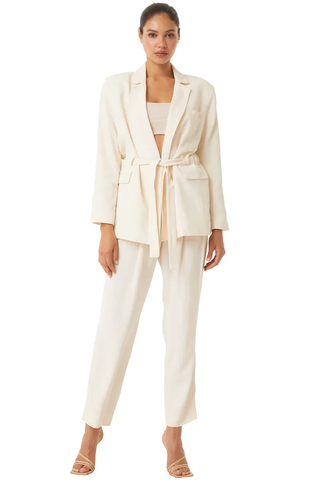 Misa Los Angeles Perry Pant Ivory Women Matching Sets