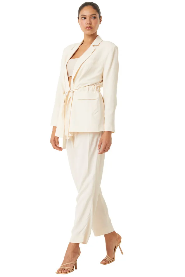 Misa Los Angeles Perry Pant Ivory Women Matching Sets