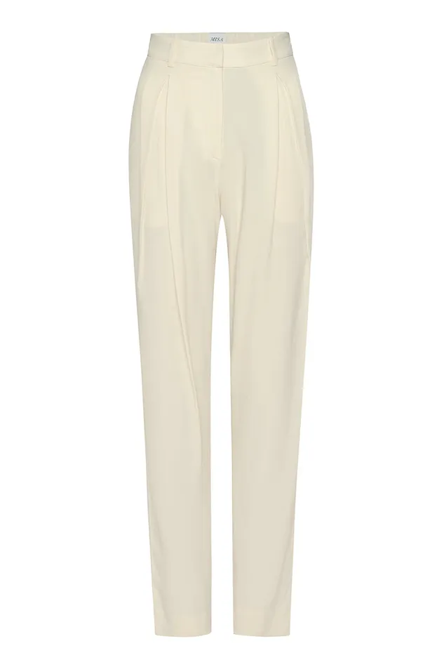 Misa Los Angeles Perry Pant Ivory Women Matching Sets