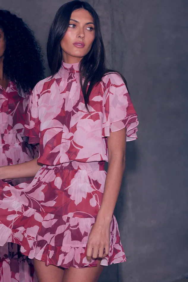 Misa Los Angeles Saffie Dress Flora Rosada Women Dresses