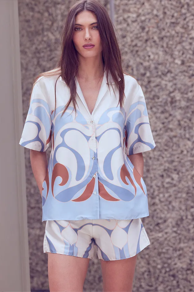 Misa Los Angeles Solange Top The Swans Border Women Matching Sets
