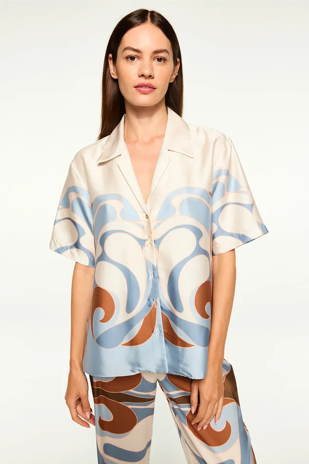 Misa Los Angeles Solange Top The Swans Border Women Matching Sets