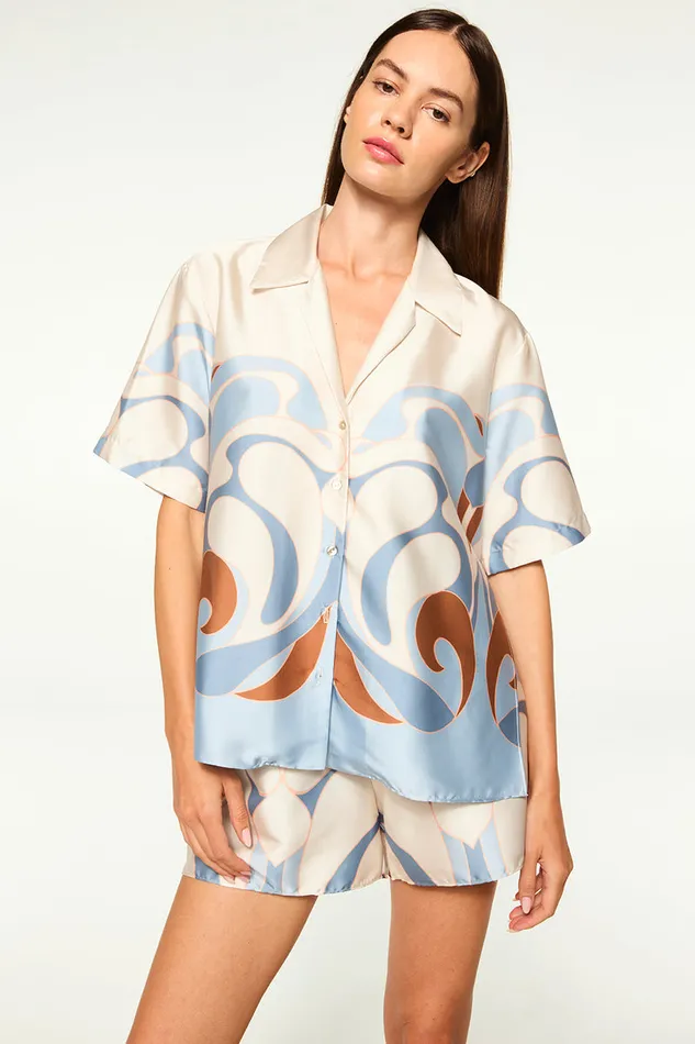Misa Los Angeles Solange Top The Swans Border Women Matching Sets