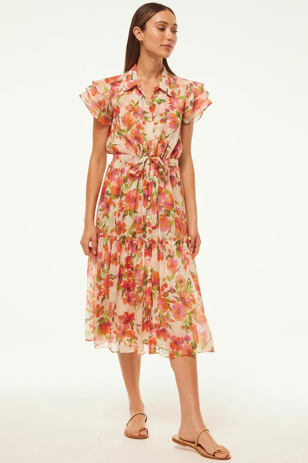 Misa Los Angeles Viola Dress Palmarei Blooms Chiffon Women Dresses