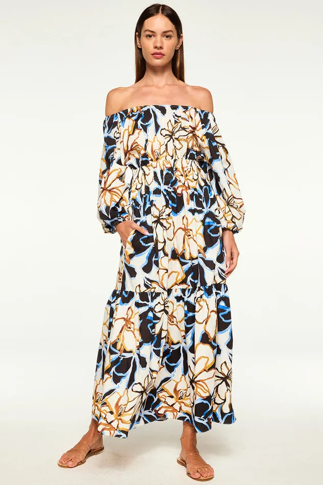 Misa Los Angeles Yasenia Dress Bold Blooms Cotton Women Dresses