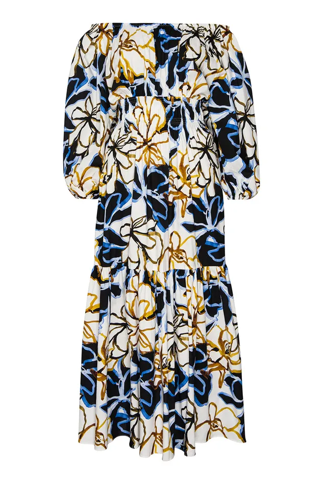 Misa Los Angeles Yasenia Dress Bold Blooms Cotton Women Dresses